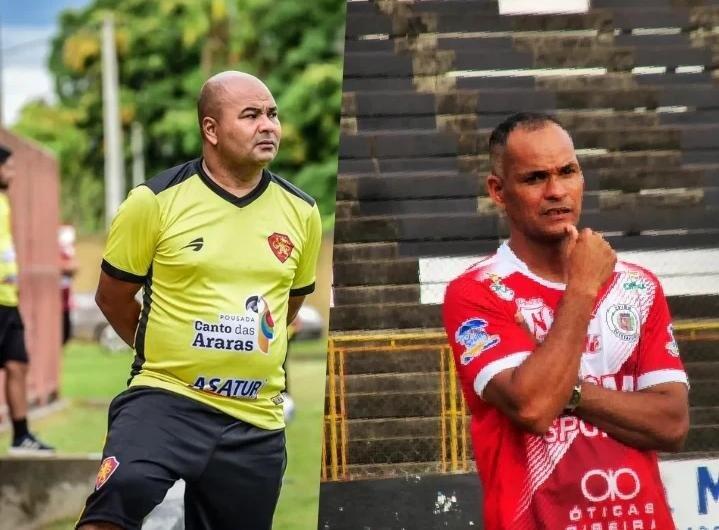 Duelo coloca técnicos Roberto Araújo e Júlio César dos Santos frente à frente. Créditos: Hélio Garcias e Vânia Pereira