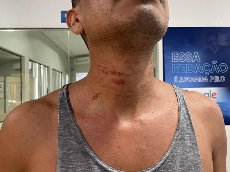 Conforme Luciano Carvalho, todos estavam tranquilos e pelo “excesso de violência” da guarnição policial, decidiu filmar a situação. (Foto: Adriele Lima/FolhaBV)