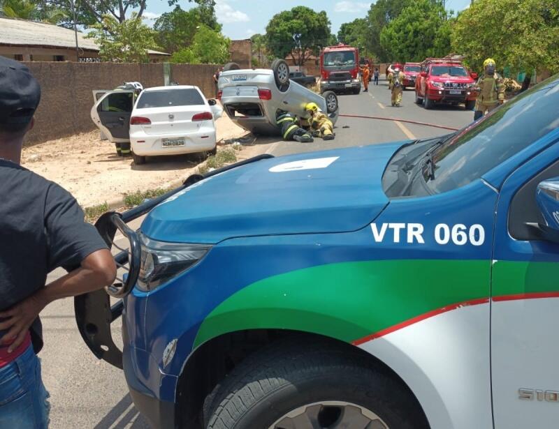 Momento do atendimento a vítima (Foto: Divulgação)