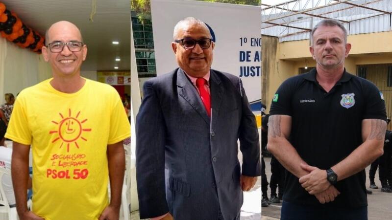 Fábio Almeida, Carlos Calheiros, uns dos autores da Carta de Roraima, e o secretário André Fernandes (Fotos: Neia Dutra/FolhaBV, Divulgação e Nilzete Franco/FolhaBV)
