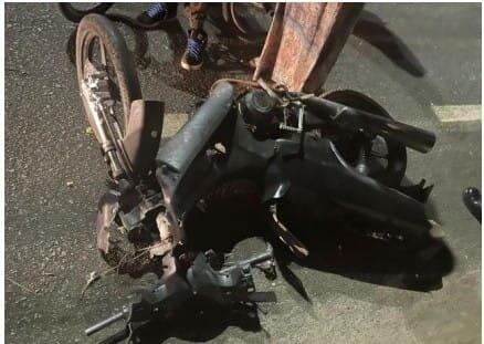 Moto conduzida pelo adolescente (Foto: Divulgação)