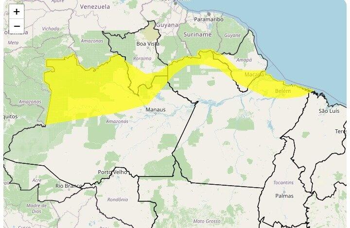 Em situação de urgência, ligar para a Defesa Civil, no telefone 199, ou ao Corpo de Bombeiros, no 193. (Foto: reprodução/Inmet)
