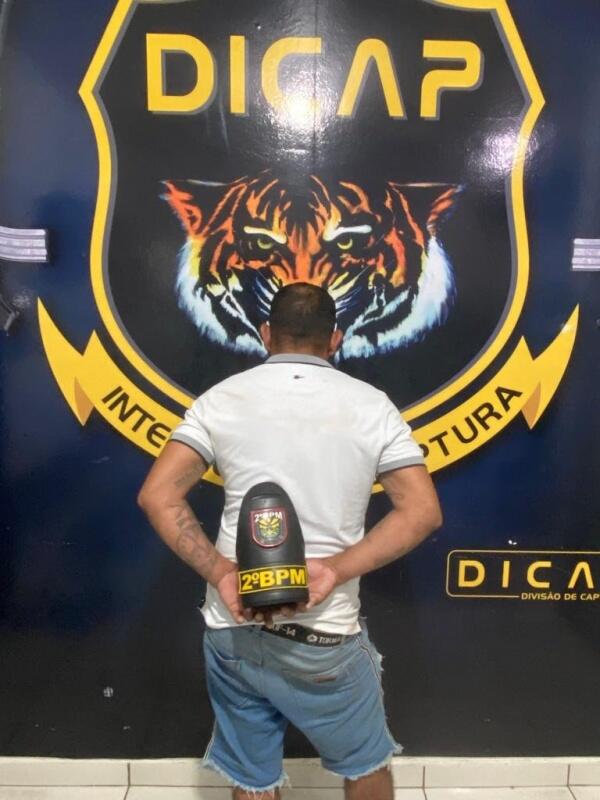 Homem foi levado a sede da Dicap - Foto: Divulgação/PMRR