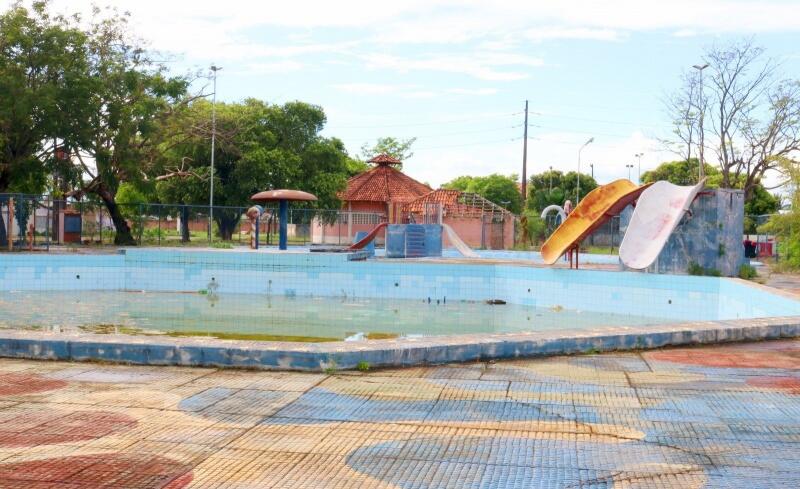 Parque aquático do Asa Branca é a área de lazer mais antiga do bairro (Foto: Wenderson Cabral/FolhaBV)