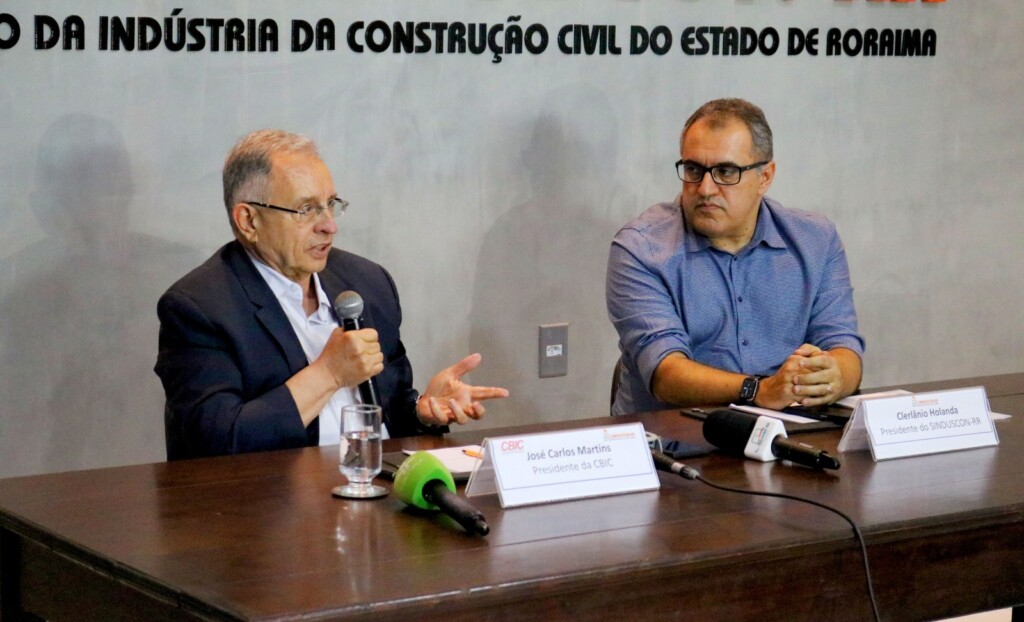 Fala foi dada em coletiva pela vinda do presidente da Câmara Brasileira da Indústria da Construção (CBIC), José Carlos Martins. (Foto: Wenderson Cabral/FolhaBV) Fala foi dada em coletiva pela vinda do presidente da Câmara Brasileira da Indústria da Construção (CBIC), José Carlos Martins. (Foto: Wenderson Cabral/FolhaBV)