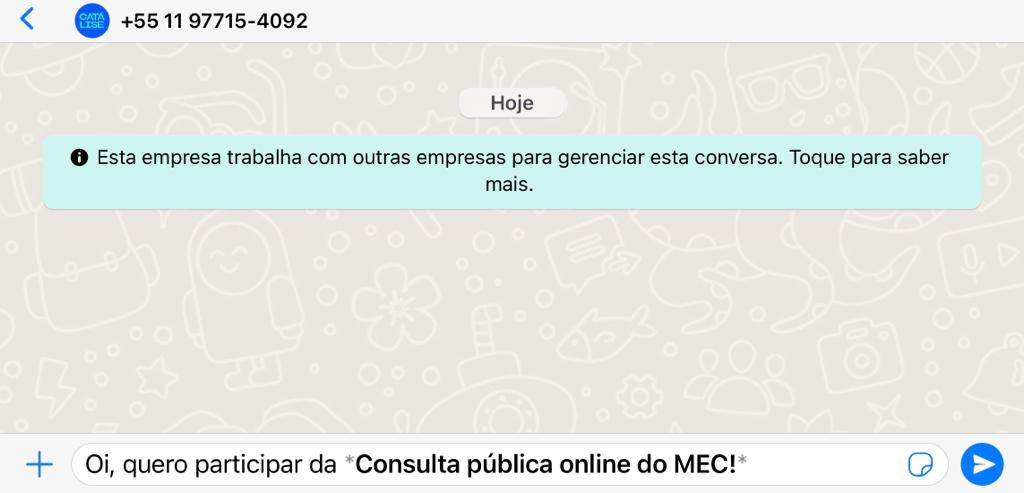 A consulta é virtual e vai até 06 de julho. (Foto: reprodução)