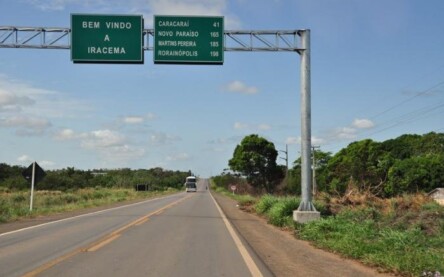 Entrada do município de Iracema (Foto: Arquivo Folha/BV)