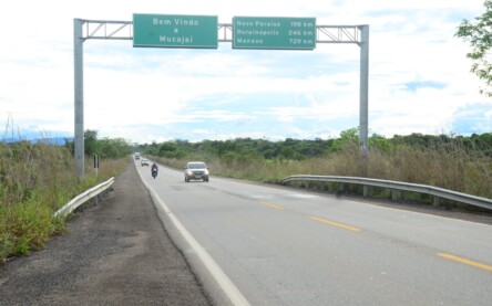 Entrada do município de Mucajaí (Foto: Nilzete Franco/Folha BV)
