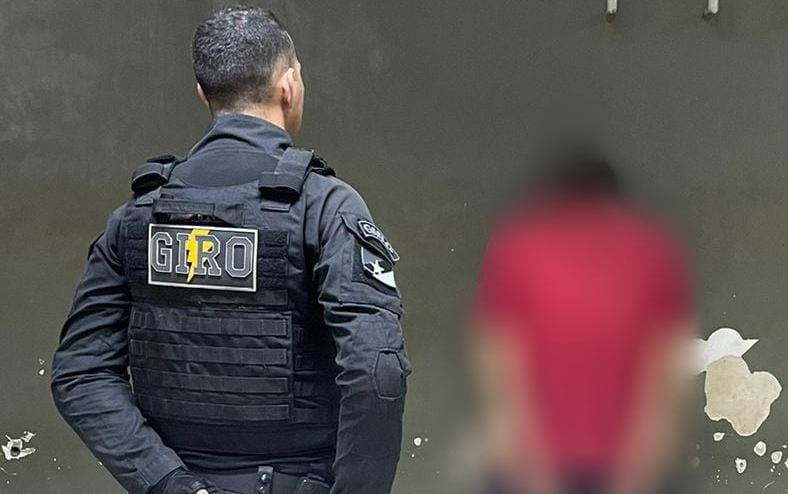 O foragido foi preso pelo Giro (Foto: Divulgação)