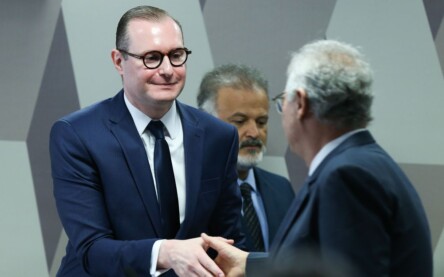 Advogado, Cristiano Zanin durante sabatina para o cargo de ministro do Supremo Tribunal Federal